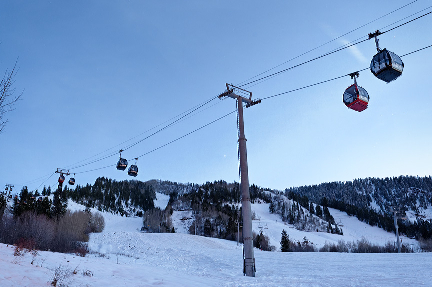 A ski lift you could see from a Aspen Luxury Rentals.
